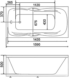BellSan Акриловая ванна Эрика 160x75 с гидромассажем – фотография-4